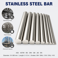 Prix usine Barres en acier inoxydable 201 SS, Tiges 310S 304L 303 410 316 316L 420, Aciers pour vannes entièrement durcis, 1-6m, 8-300mm, Pelées 10-400mm