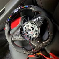 Volant CCE de haute qualité pour BMW E60 E63 à prix inférieur forme plate à fond rond avec lumière LED sur carbone