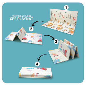 Tapete de espuma XPE plegable para niños pequeños, juguete educativo suave para gatear y jugar con elementos de juguete electrónicos - Product Image 2