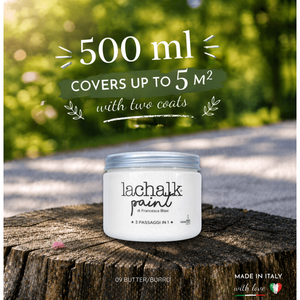 09 BUTTER 500 ml LaChalk the evolution of <b>chalk</b> paint Where <b>chalk</b> meets resin: Hybrid <b>Chalk</b> Resin Paint made in Italy - Product Image 2