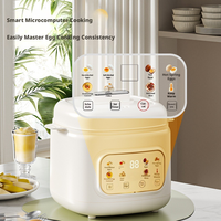 Poêle Électrique Portable Multifonction Antiadhésive avec Écran Tactile Intelligent et Minuteur 24H pour Cuisson à la Vapeur des Œufs, du Riz, des Nouilles, des Frites et des Aliments Cuites à la Vapeur, Facile à Nettoyer