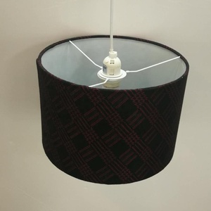 Moderne Luxe <span class=keywords><strong>Prune</strong></span> Motif Décoratif Rond Carré <span class=keywords><strong>Lin</strong></span> Tissu Pendentif lampe abat-jour, personnalisé abat-jour pour plafond - Product Image 2