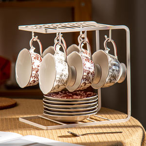 Tasses à thé et café et plats à thé Tasse et assiette et soucoupe en céramique rouge Taza <span class=keywords><strong>Tassa</strong></span> en porcelaine - Product Image 5
