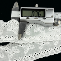Bordure en dentelle ajourée en coton crocheté avec applique brodée pour robe, vêtement et accessoires de couture de chaussures