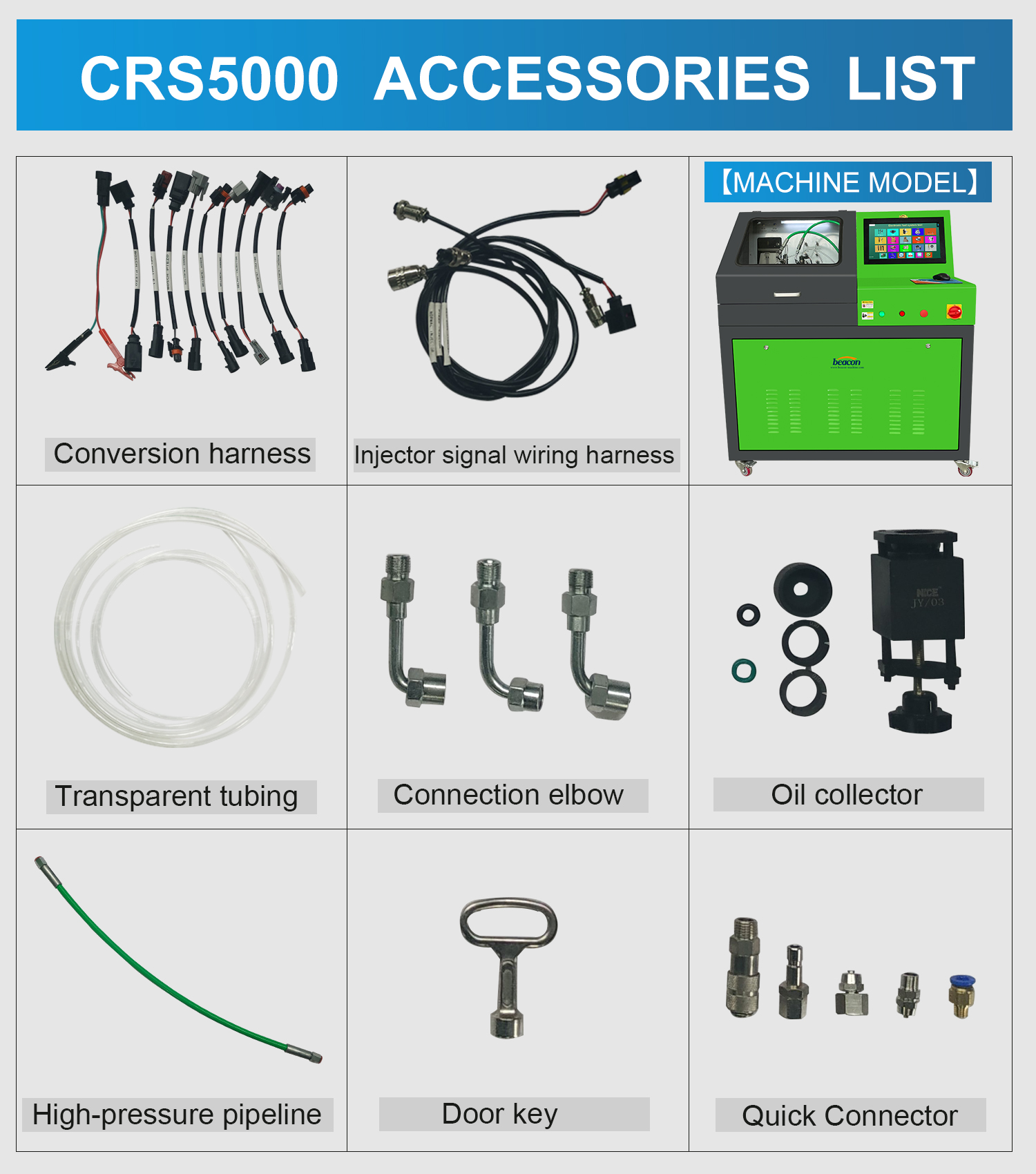 Thiết Bị Kiểm Tra Kim Phun Nhiên Liệu Diesel Đường Ray Chung CRS5000 Thiết Bị Kiểm Tra Kim Phun Diesel Crs5000