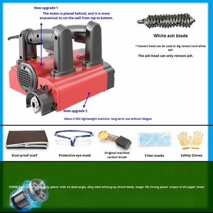Ponceuse murale industrielle professionnelle <span class=keywords><strong>à</strong></span> deux poignées en acier inoxydable, moteur sans balais, pour rénovation sans angles morts, <span class=keywords><strong>béton</strong></span> sans poussière - Product Image 4