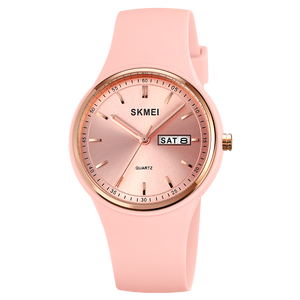 Reloj Skmei 2057, Oferta, Dorado, Cuarzo, Estilo Simple, Esfera Clásica, Aleación, Silicona, Reloj de Mujer - Product Image 1