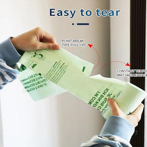 Bolsas de supermercado biodegradables oxo y almidón de maíz reutilizables con acabado en relieve e impresión flexográfica - Product Image 2