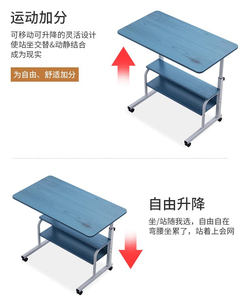 Đồ Nội Thất Kim Loại Màu Đen Gấp Bằng Gỗ Hiện Đại Máy Tính Nhỏ Giường Bên Bảng Cho Phòng Khách Phòng Ngủ Bàn Gỗ Sofa Bàn Nhỏ - Product Image 5