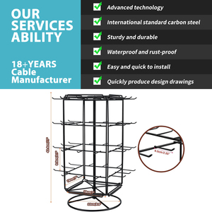360 rotanti orecchini in metallo 4 livelli espositore portachiavi supporto con 48 ganci per esposizione al dettaglio del negozio - Product Image 4