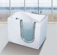 Baignoires de Spa de plain-pied en acrylique de haute qualité avec baignoire de Massage à bulles chauffantes à hauteur de siège pour adultes pour salle de bain