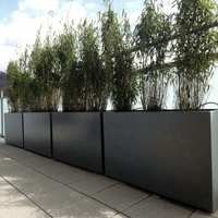 Jardinières rectangulaires personnalisables en acier inoxydable pour terrasses et cours extérieures – Ornement autoportant