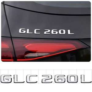 Badge arrière pour <span class=keywords><strong>Mercedes</strong></span> Benz GLC43 AMG, logo GLC63 GLC200 GLC300, badge latéral <span class=keywords><strong>noir</strong></span>, badge modifié, lettre en plastique, autocollant de voiture - Product Image 4