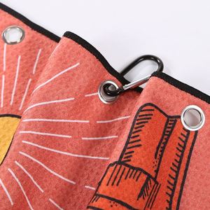 Serviette de <span class=keywords><strong>golf</strong></span> en microfibre à séchage rapide avec logo personnalisé imprimé, 16 x 24 pouces, accessoires de <span class=keywords><strong>sport</strong></span> de plein air avec fonction magnétique - Product Image 3