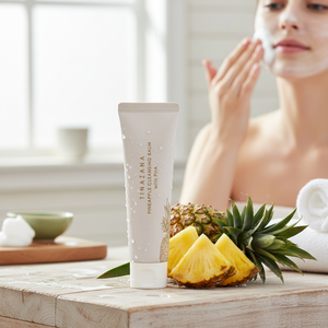 TINAZANA 100g ไพร์นอปเปิล คลีนซิ่ง บาล์ม PHA ไวท์เทนนิ่ง เฟเชียล มอยส์เจอร์ไรซิ่ง ซูทติ้ง ดีพ คลีนซิ่ง โฟม คลีนเซอร์สำหรับทุกสภาพผิว - Product Image 3