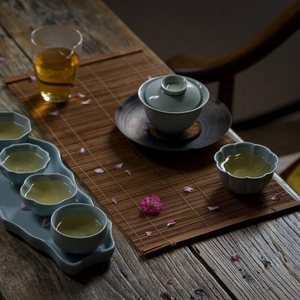 Handmade Bamboo Tea Mat 40x60cm Eco-Friendly Home Decor Table Runner For Tea Ceremony - Product Image 2