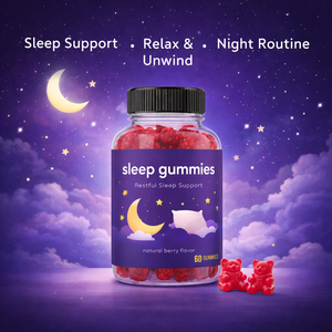 60 gommes à la mélatonine pour adultes, <span class=keywords><strong>aide</strong></span> au sommeil nocturne, favorise un sommeil profond, riche en vitamine B6, produit sain - Product Image 4