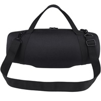Étui pour enceinte Bluetooth sans fil noir, 1680D EVA, étanche, antichoc, anti-poussière, fermeture éclair, 33*17cm, OEM/ODM, logo personnalisé