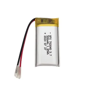 Produttori di batterie agli ioni di litio vicino a Me batteria per altoparlanti Bluetooth intelligente UFX 702040 500mAh 3.7V batteria ai polimeri di litio