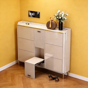 <span class=keywords><strong>Meuble</strong></span> à chaussures moderne de style nordique <span class=keywords><strong>avec</strong></span> siège et tabouret intégrés pour la maison, l'hôtel, l'appartement – <span class=keywords><strong>Meuble</strong></span> à chaussures <span class=keywords><strong>avec</strong></span> siège intégré - Product Image 4