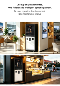 Compact Commercial Coffee Vending Machine with <b>Ice</b> <b>Maker</b> SDK Payment for Office and Convenience Store Use - Product Image 4