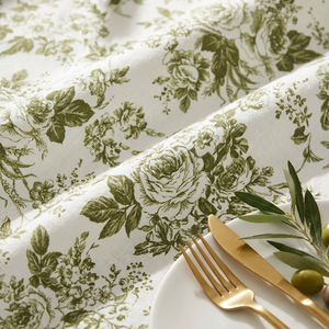 Tovaglia all'ingrosso <span class=keywords><strong>in</strong></span> poliestere <span class=keywords><strong>cotone</strong></span> lino con motivo vegetale, tinta unita, fatta a mano, ecologica, riutilizzabile, stile moderno per la casa - Product Image 4