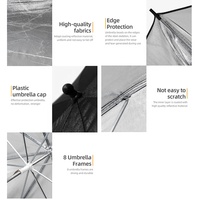 Parapluie Réflecteur de Studio Photo de 84 cm de Diamètre (33 pouces) Argent Noir Pliable pour Flash de Studio Diffuseur Speedlite