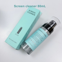 Nettoyant d'écran portable 80 ml pour téléviseurs, moniteurs et écrans d'appareils photo - Comprend un chiffon microfibre sans peluches, emballage OEM prêt à l'emploi