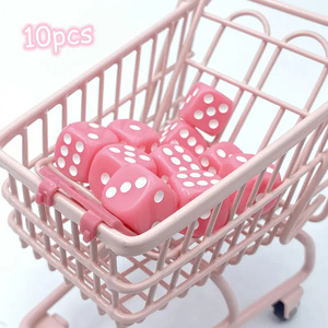 ลูกเต๋าอะคริลิคหกเหลี่ยมขนาด 16 มม. พร้อมจุดสีชมพูและสีขาวแบบโค้งมน หมายเลข 16 ชุดจัดส่งข้ามพรมแดน 10 ชุด - Product Image 5