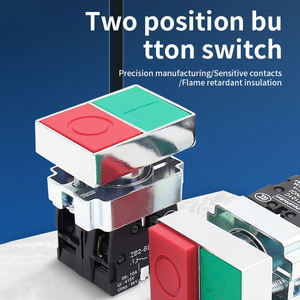 XB2 Series Double Position <strong>Switch</strong> Screw Terminal Button <strong>Switches</strong> Industrial Flat Head Red and Green Button <strong>Switch</strong> - Product Image 2