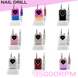 Portable Rechargeable Nail Drill Brushless Motor 0-35000rpm Plastic Electric E File with Drill Bit Set for Manicure Pedicure - Product Image 1