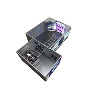 Simulador de Vuelo Interior 12D, Nuevo Simulador de Montaña Rusa 5D, Equipo de Realidad Virtual/Realidad Aumentada/Realidad Mixta, Realidad Virtual 7D 9D para Exteriores, Aluminio, Aeropuerto