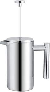Cafetière à piston en acier inoxydable, 1000 ml/34 oz, avec couche intérieure en acier inoxydable, couche sous vide et couche extérieure en acier inoxydable, vente en gros - Product Image 2