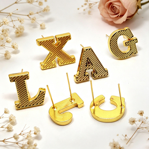 Plaques de lettres en métal texturé en alliage de zinc en gros, étiquettes alphabétiques en métal personnalisées en relief pour sacs de voyage et sacs à main - Product Image 6