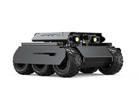UGV Rover Robot IA de 6 Ruedas y Tracción en las 4 Ruedas de Código Abierto, Controles Duales, Cuerpo Totalmente Metálico, Visión Artificial, Compatible con Raspberry Pi 4B 5