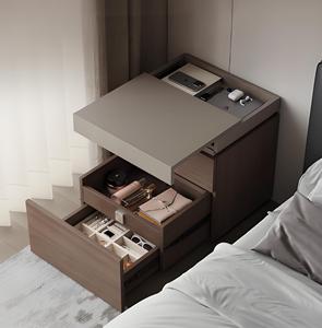 Giá bán buôn phòng ngủ phòng khách nội thất văn phòng 2 lớp cạnh giường ngủ cổ điển đầu giường - Product Image 6