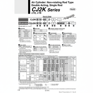 SMC Pneumatics Air Cylindre CJ2KB16-45Z Pièces Pneumatiques - Product Image 1