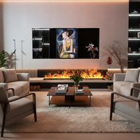 Support TV avec foyer décoratif 3D à vapeur d'eau, foyer électronique