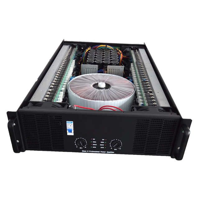 Class H Professional Power Amplifier 2 Channel 4000W Per Channel High Power 2CH Stage DJ Audio Amp with Toroidal Transformer