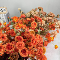 Offre Spéciale personnalisé fleur artificielle rangée fleur 180*60cm soie Table guirlande chemin de Table pour décor de mariage