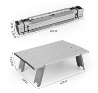 Tables de camping ultralégères portables avec dessus de table en alliage d'aluminium pour le camping de pique-nique en plein air