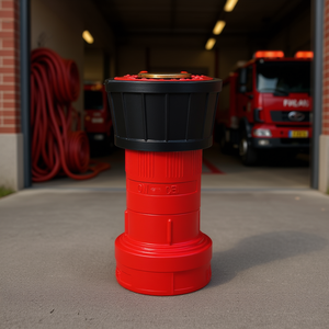 Lance d'incendie en PVC rouge avec capuchon noir pour la prévention et la sécurité incendie - Product Image 3