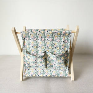 ตะกร้าผ้าพับได้ไซส์ X โครงไม้สำหรับจัดเก็บของในบ้าน - Product Image 2