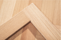 Plancher en bois d'ingénierie en chêne de qualité supérieure de 15 mm, motif en chevrons, design moderne pour la décoration de la maison