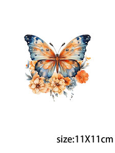 LETOP 1 pz 16oz coppetta avvolgente trasferimenti impermeabili UV per <span class=keywords><strong>farfalle</strong></span> DTF con etichetta adesiva fiori - Product Image 2