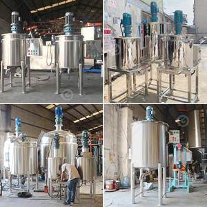 Double Jacketed Vacuum Heating Industrial Chemical Milk Homogenizer Mixer Blending Mixing Machine Tank with Agitator - Product Image 2