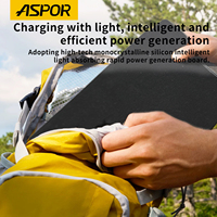Panneau solaire pliable haute efficacité 15W, banque d'alimentation étanche avec laminage ETFE, 95% de transmittance, charge intelligente, portable pour l'extérieur