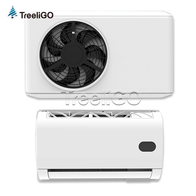 Dual-rotor Compressor 12V 24V Split Truck Air Conditioner 2000W Split Type air Conditioner for Trucks RVs Excavators Vehicles