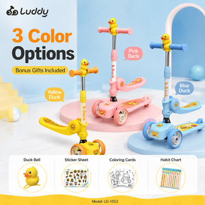 Luddy, meilleur cadeau de Noël, <span class=keywords><strong>tricycle</strong></span> convertible 3 en 1 pour tout-petits, poussette pour bébé, <span class=keywords><strong>draisienne</strong></span>, jouet à roulettes pour garçons et filles - Product Image 1