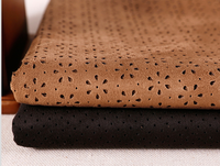 Tissu en daim polyester perforé, vente en gros, daim ajouré